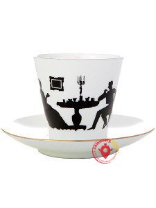 Кофейная чашка с блюдцем "Гость" Черный кофе ИФЗ